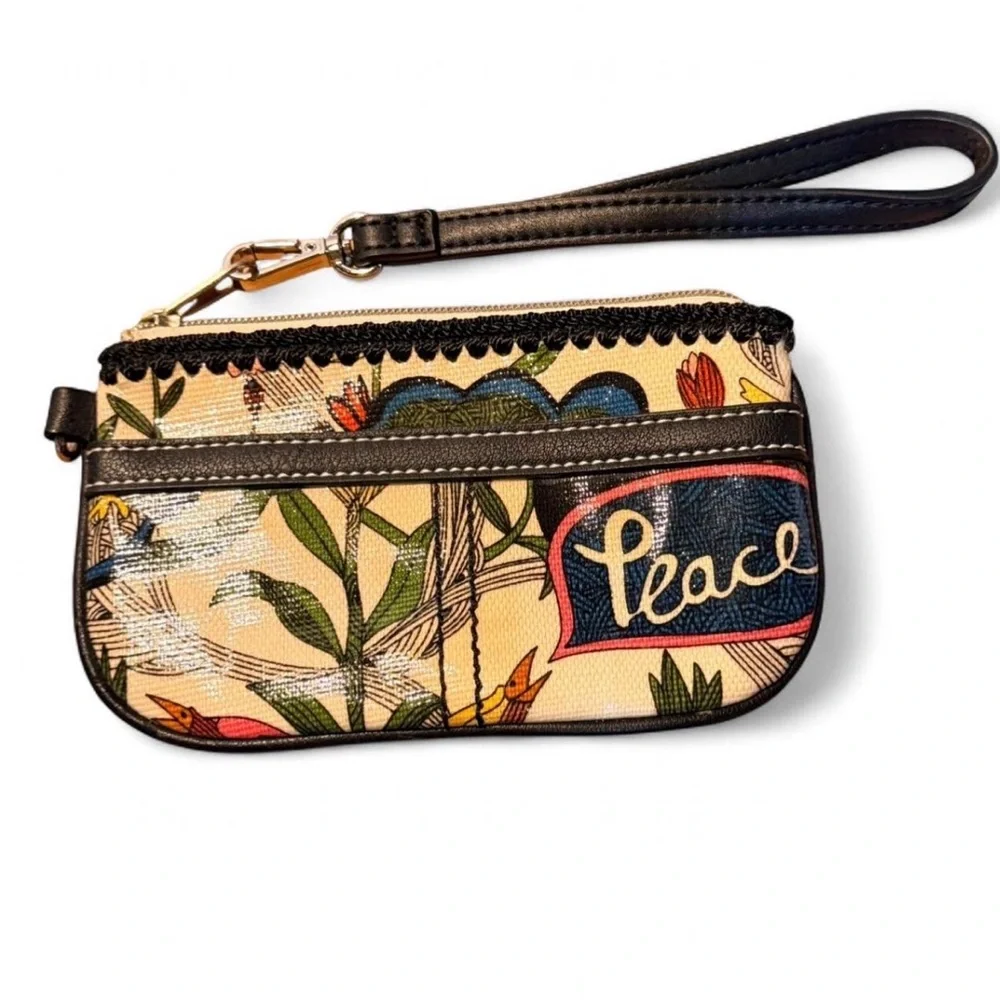 Sakroots Floral Peace Wristlet